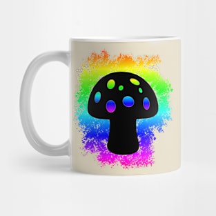 mushroom with colorful rainbow colors Mug